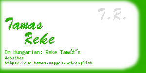tamas reke business card